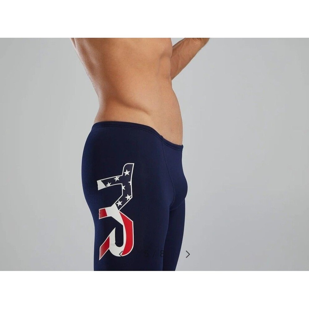 TYR Durafast Elite Men's USA Large LOGO Jammer SZ 32 New